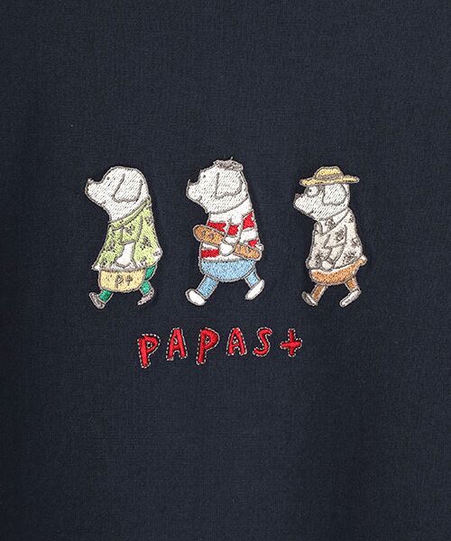 PAPAS / パパス Tシャツ | 40/2CLASSIC天竺 ドッグモチーフ プリントTシャツ | 詳細8