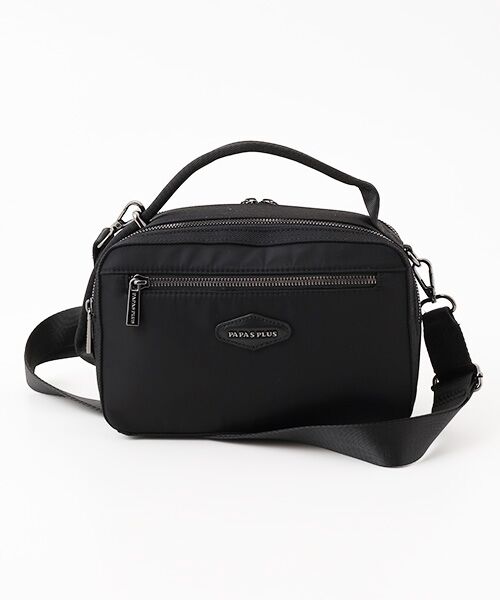 PAPAS / パパス ポーチ | ナイロンギャバ 3WAYハンドルラウンドポーチ | 詳細1