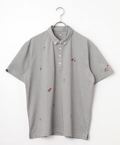 PAPAS / パパス ポロシャツ | クアトロセブン鹿の子 飛び柄刺繍 ポロシャツ