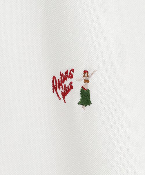 PAPAS / パパス ポロシャツ | クアトロセブン鹿の子 飛び柄刺繍 ポロシャツ | 詳細1