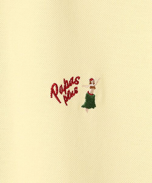 PAPAS / パパス ポロシャツ | クアトロセブン鹿の子 飛び柄刺繍 ポロシャツ | 詳細2