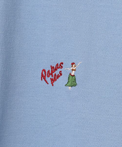 PAPAS / パパス ポロシャツ | クアトロセブン鹿の子 飛び柄刺繍 ポロシャツ | 詳細10