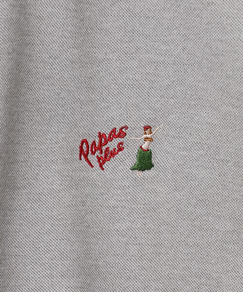 PAPAS / パパス ポロシャツ | クアトロセブン鹿の子 飛び柄刺繍 ポロシャツ | 詳細11