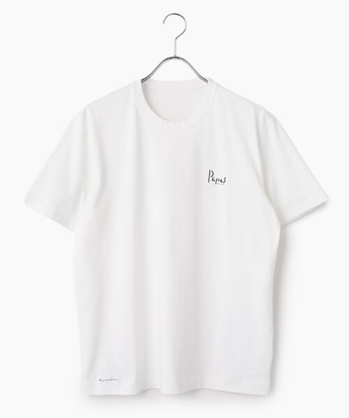 PAPAS / パパス Tシャツ | ●定番●40/2タリイ天竺半袖Ｔシャツ（シロ）