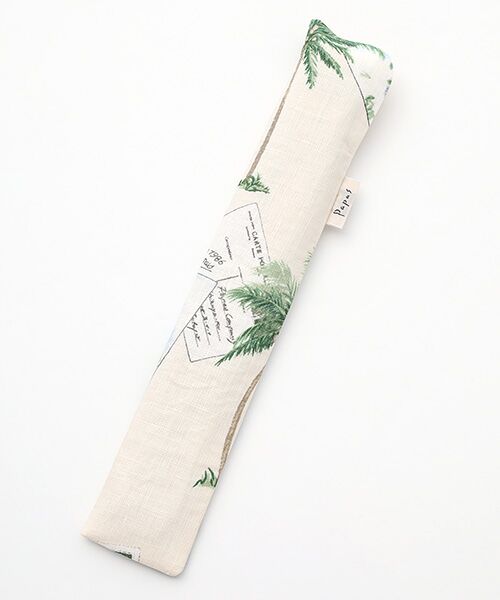 PAPAS / パパス その他小物 | 60/1リネン パームツリー&ポストカードプリント扇子 | 詳細2