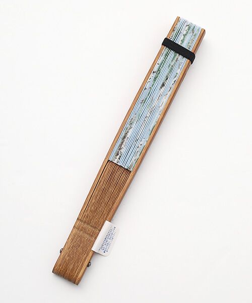 PAPAS / パパス その他小物 | 60/1リネン パームツリー&ポストカードプリント扇子 | 詳細6