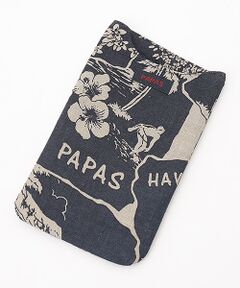 PAPAS / パパス カードケース・名刺入れ・定期入れ | 60/1リネンプリント パッチワーク風 カードケース