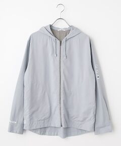 PAPAS / パパス ブルゾン | 強撚ムラコットンツイル フード付きブルゾン