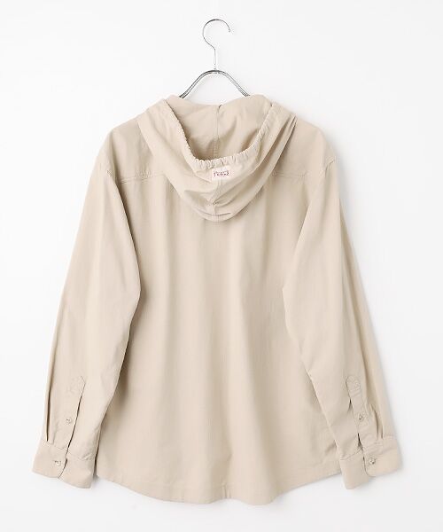 PAPAS / パパス ブルゾン | 強撚ムラコットンツイル フード付きブルゾン | 詳細1