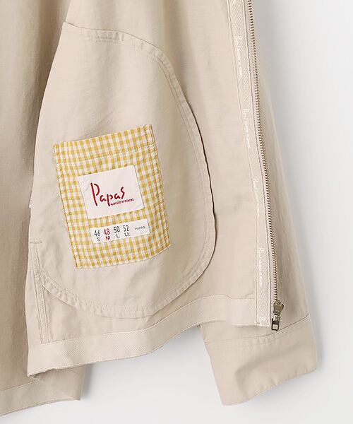 PAPAS / パパス ブルゾン | 強撚ムラコットンツイル フード付きブルゾン | 詳細6