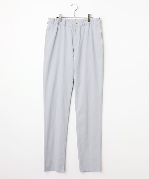 PAPAS / パパス その他パンツ | 強撚ムラコットンツイル ノータックパンツ(ブルーグレー)