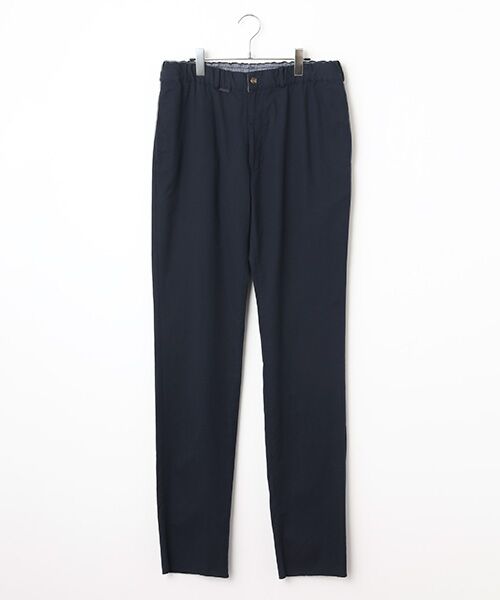 PAPAS / パパス その他パンツ | 強撚ムラコットンツイル ノータックパンツ(ネイビー)