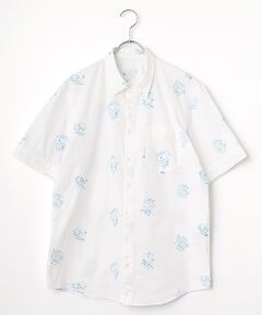 PAPAS / パパス シャツ・ブラウス | Papas40周年記念 80/2ピンオックス 刺繍半袖シャツ