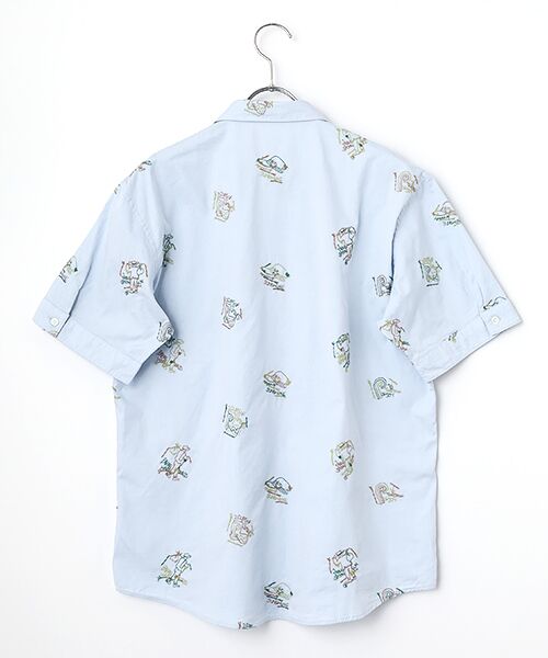 PAPAS / パパス シャツ・ブラウス | Papas40周年記念 80/2ピンオックス 刺繍半袖シャツ | 詳細2