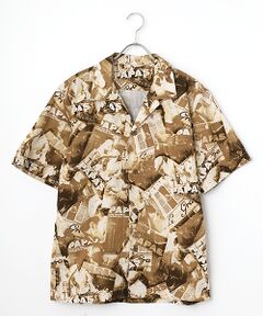 PAPAS / パパス シャツ・ブラウス | 50/1ブロード PAPAS BOOKプリント半袖シャツ