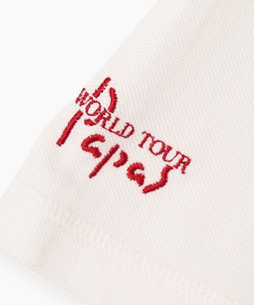 PAPAS / パパス Tシャツ | 50/2鹿の子中白染加工ヘンリーネックTシャツ | 詳細1