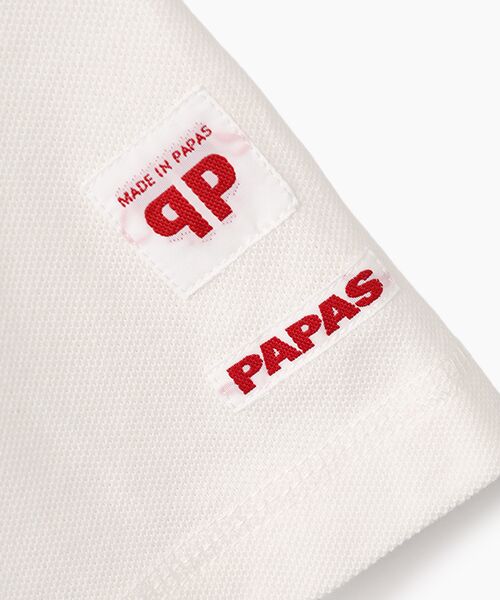 PAPAS / パパス Tシャツ | 50/2鹿の子中白染加工ヘンリーネックTシャツ | 詳細2