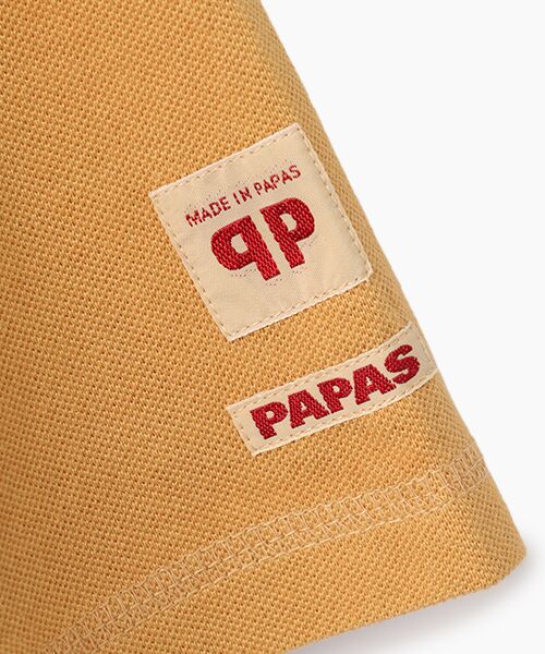 PAPAS / パパス Tシャツ | 50/2鹿の子中白染加工ヘンリーネックTシャツ | 詳細5