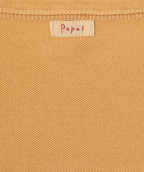 PAPAS / パパス Tシャツ | 50/2鹿の子中白染加工ヘンリーネックTシャツ | 詳細6