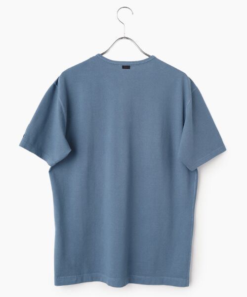 PAPAS / パパス Tシャツ | 50/2鹿の子中白染加工ヘンリーネックTシャツ | 詳細7