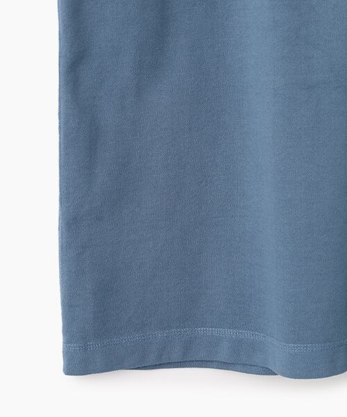 PAPAS / パパス Tシャツ | 50/2鹿の子中白染加工ヘンリーネックTシャツ | 詳細9