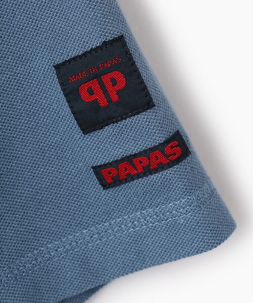 PAPAS / パパス Tシャツ | 50/2鹿の子中白染加工ヘンリーネックTシャツ | 詳細12