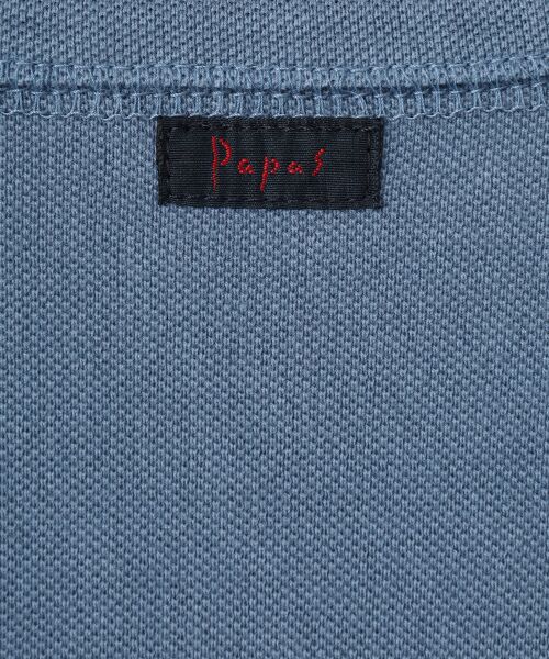 PAPAS / パパス Tシャツ | 50/2鹿の子中白染加工ヘンリーネックTシャツ | 詳細13