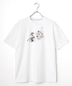 PAPAS / パパス Tシャツ | 40/2天竺 シロクマ・40thモチーフフラッグ半袖Ｔシャツ