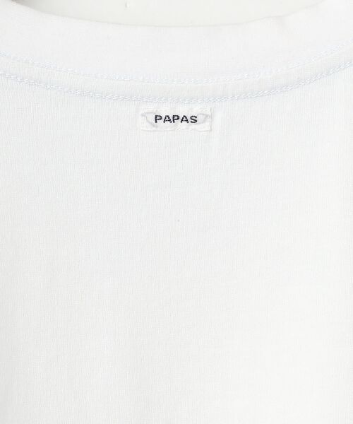 PAPAS / パパス Tシャツ | 40/2天竺 シロクマ・40thモチーフフラッグ半袖Ｔシャツ | 詳細5