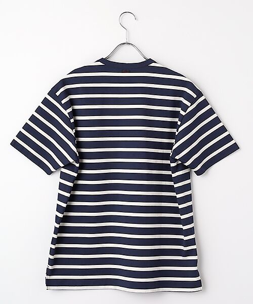 PAPAS / パパス Tシャツ | Papas40周年記念 先染ボーダー ワッペンＴシャツ | 詳細2