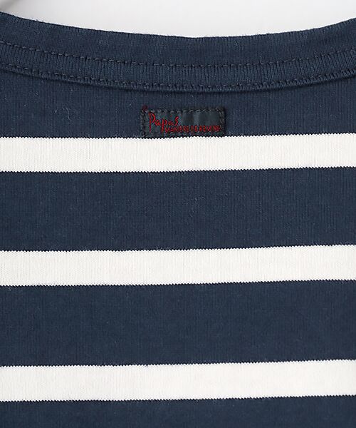 PAPAS / パパス Tシャツ | Papas40周年記念 先染ボーダー ワッペンＴシャツ | 詳細6