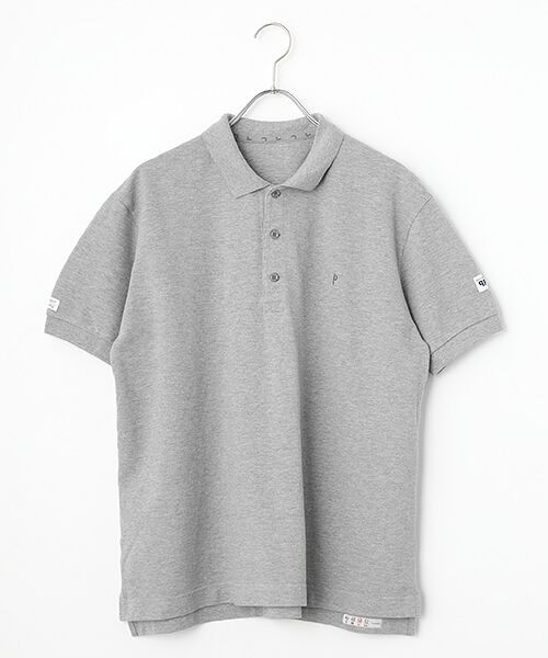PAPAS / パパス ポロシャツ | ●定番●鹿の子 半袖ポロシャツ（TOPグレー）