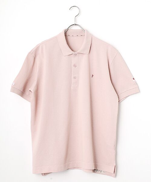 PAPAS / パパス ポロシャツ | ●定番●鹿の子 半袖ポロシャツ（ピンク）