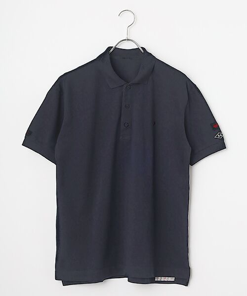 PAPAS / パパス ポロシャツ | ●定番●鹿の子 半袖ポロシャツ（ダークネイビー）