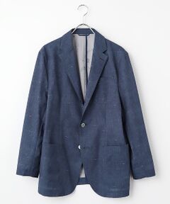PAPAS / パパス テーラードジャケット | メッシュプリント 3つ釦段返りジャケット