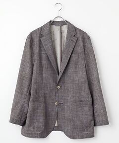 PAPAS / パパス テーラードジャケット | メッシュプリント 3つ釦段返りジャケット