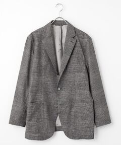 PAPAS / パパス テーラードジャケット | メッシュプリント 3つ釦段返りジャケット