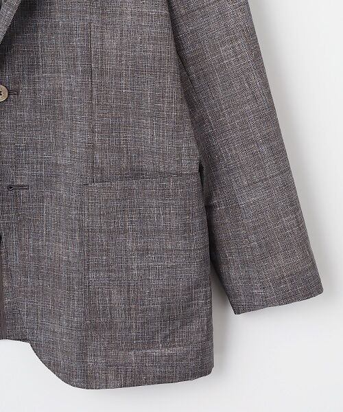 PAPAS / パパス テーラードジャケット | メッシュプリント 3つ釦段返りジャケット | 詳細4