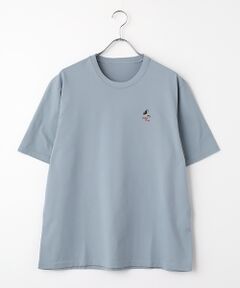 PAPAS / パパス Tシャツ | 40/2天竺 ワンポイント刺繍半袖Ｔシャツ
