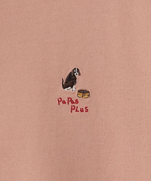 PAPAS / パパス Tシャツ | 40/2天竺 ワンポイント刺繍半袖Ｔシャツ | 詳細2