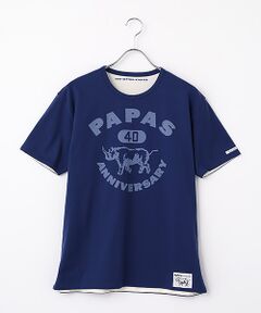 PAPAS / パパス Tシャツ | 40/2マイルド天竺 リバーシブルTシャツ