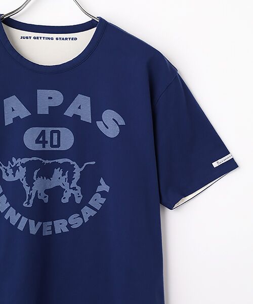 PAPAS / パパス Tシャツ | 40/2マイルド天竺 リバーシブルTシャツ | 詳細3