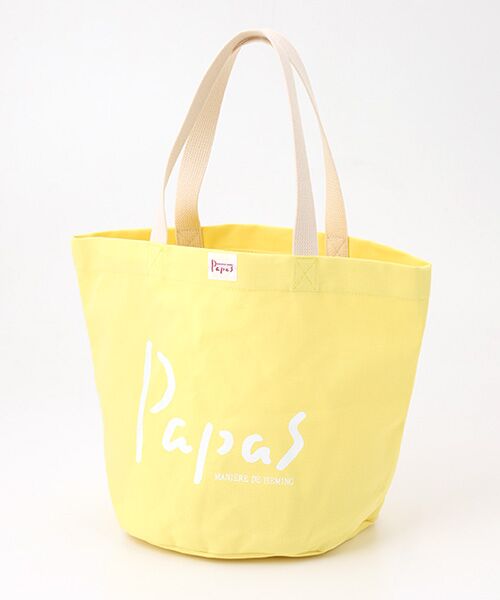 PAPAS / パパス トートバッグ | 7色展開 PAPASロゴ アルマダトート（ライトイエロー）