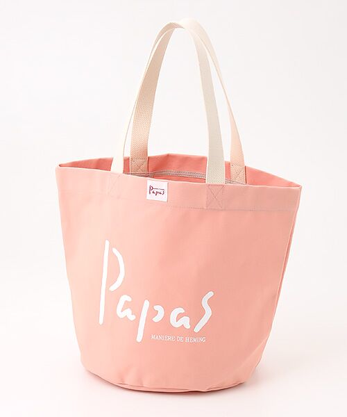 PAPAS / パパス トートバッグ | 7色展開 PAPASロゴ アルマダトート（ベビーピンク）
