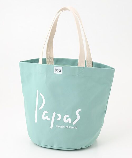 PAPAS / パパス トートバッグ | 7色展開 PAPASロゴ アルマダトート（ミント）