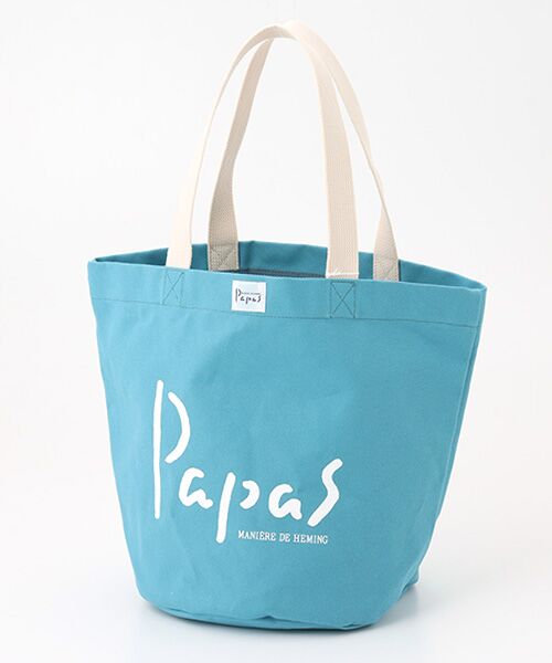 PAPAS / パパス トートバッグ | 7色展開 PAPASロゴ アルマダトート（ライトブルー）