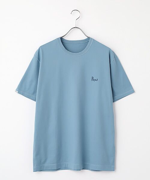 PAPAS / パパス Tシャツ | PAPASロゴ タリイ天竺 半袖Tシャツ(ブルー)