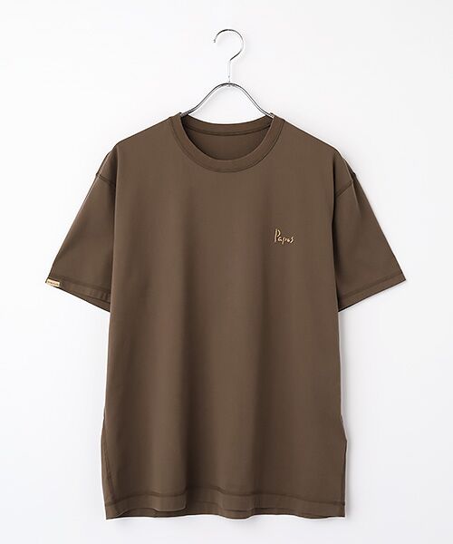 PAPAS / パパス Tシャツ | PAPASロゴ タリイ天竺 半袖Tシャツ(ブラウン)
