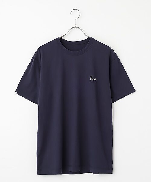 PAPAS / パパス Tシャツ | PAPASロゴ タリイ天竺 半袖Tシャツ(ネイビー)