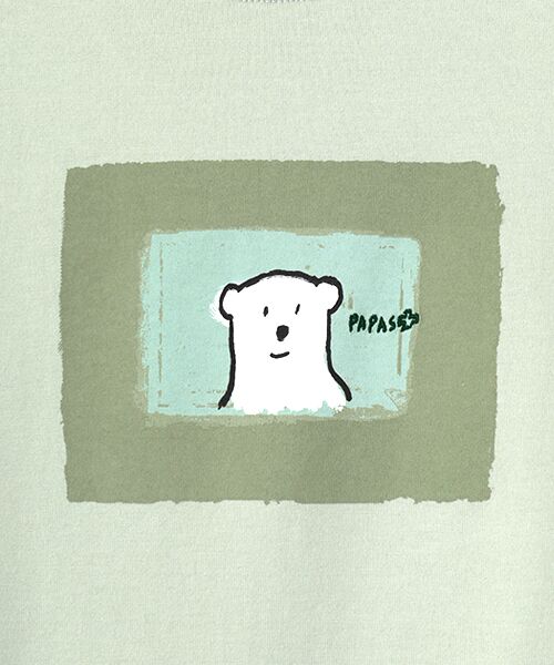 PAPAS / パパス Tシャツ | CLASSIC天竺 クマモチーフ 半袖Ｔシャツ | 詳細7